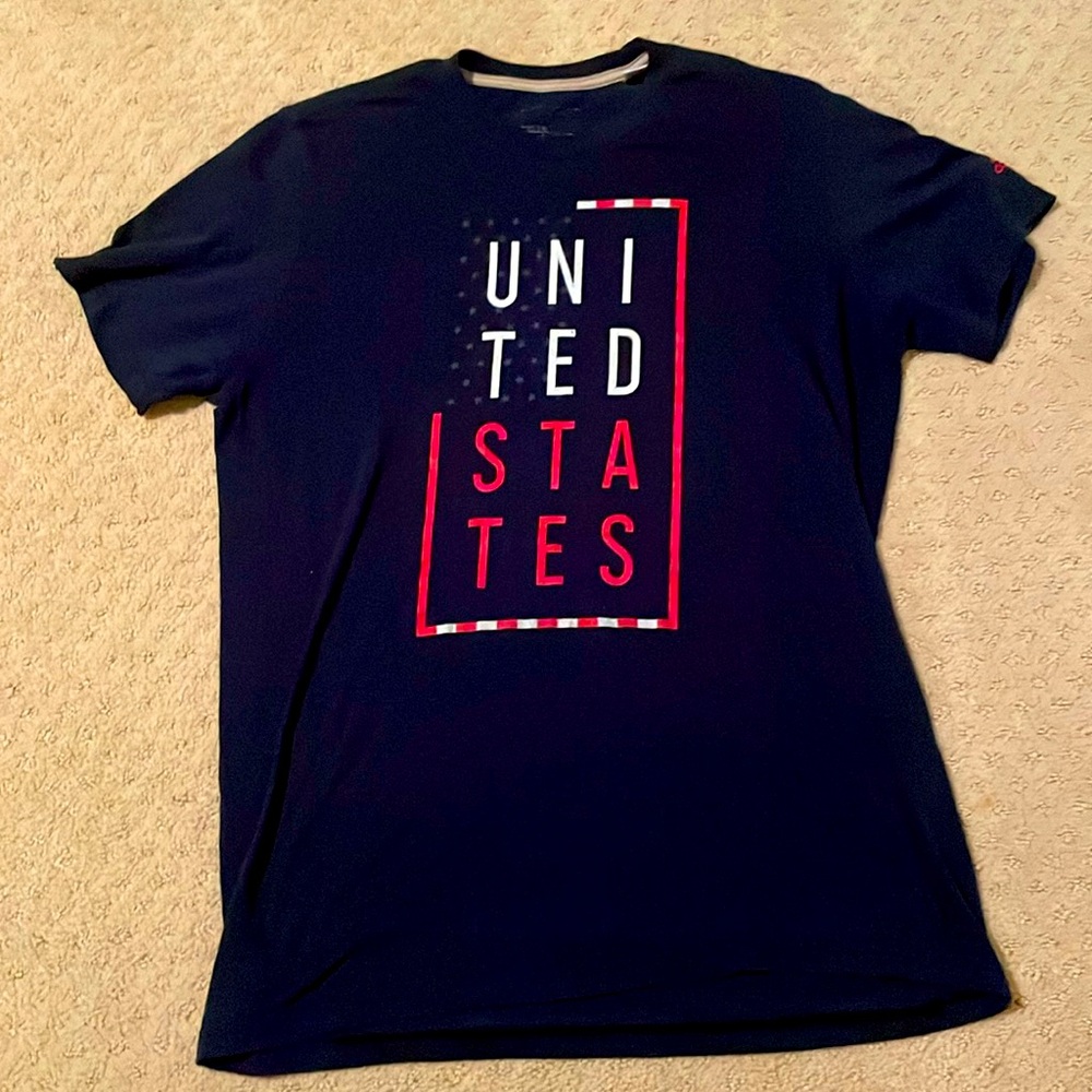 Adidas men’s large red white and blue t shirt